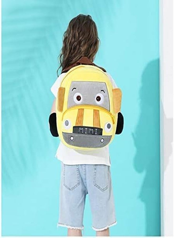 Black Hill Kids Preschool Bag for Boys and Girls, Cute Soft Plush school Animal Cartoon Mini Backpack Little kids bags for 2-5 years Baby/Boys/Girls Nursery, Preschool,Picnic (Mimi car) - Image 5